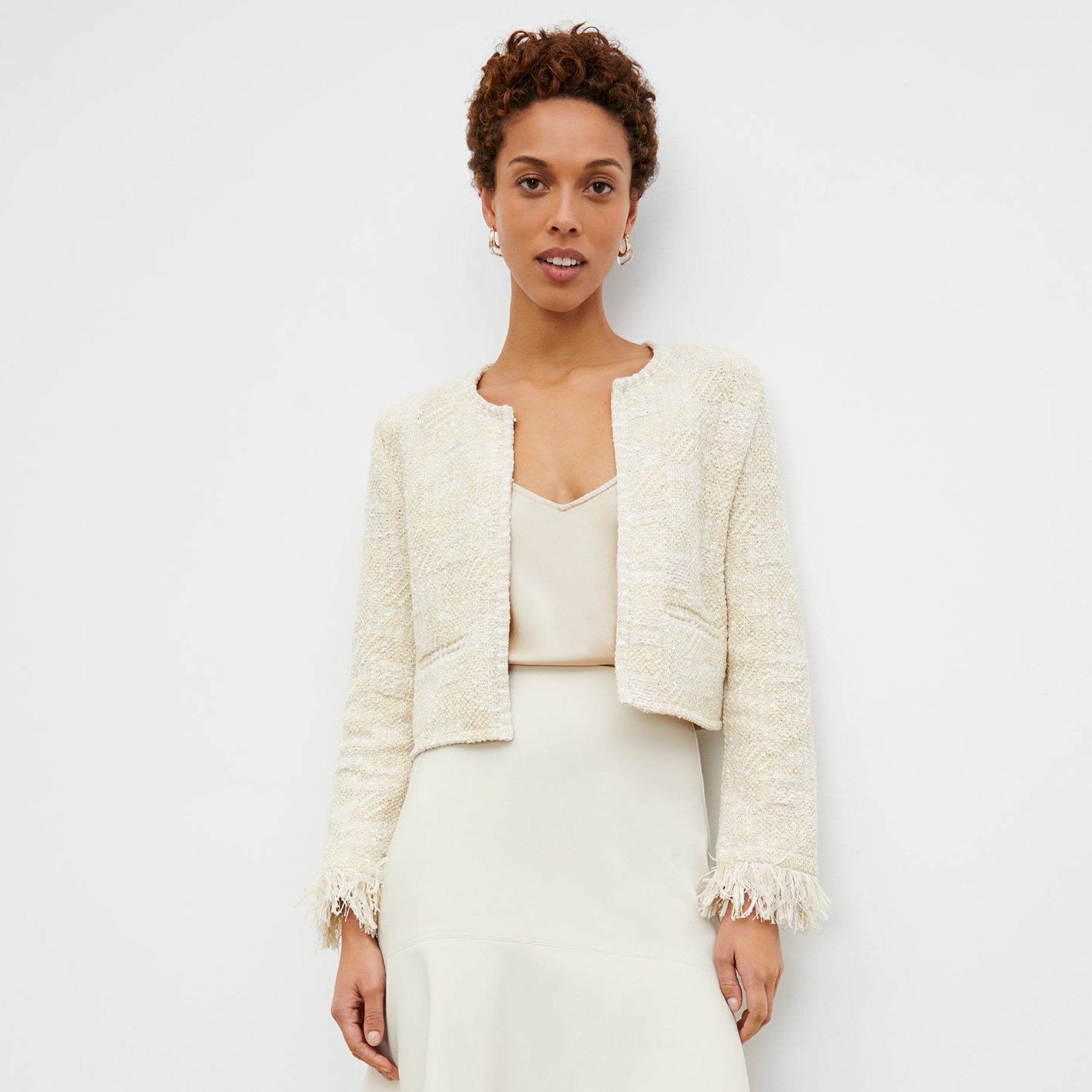 Lilia Jacket - Interweave :: Taupe / Ivory – M.M.LaFleur