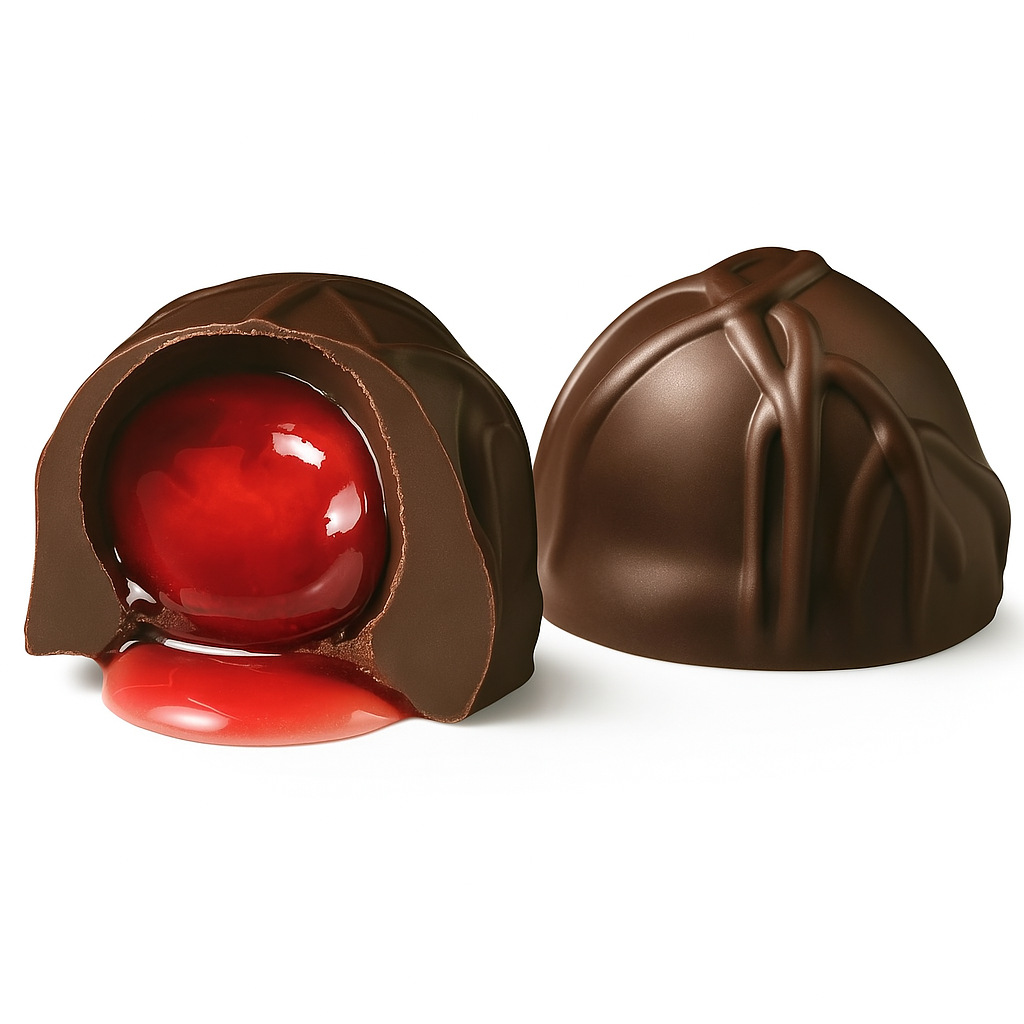 Dark Chocolate Cherry Cordial - Indulge in Melting Belgian Decadence