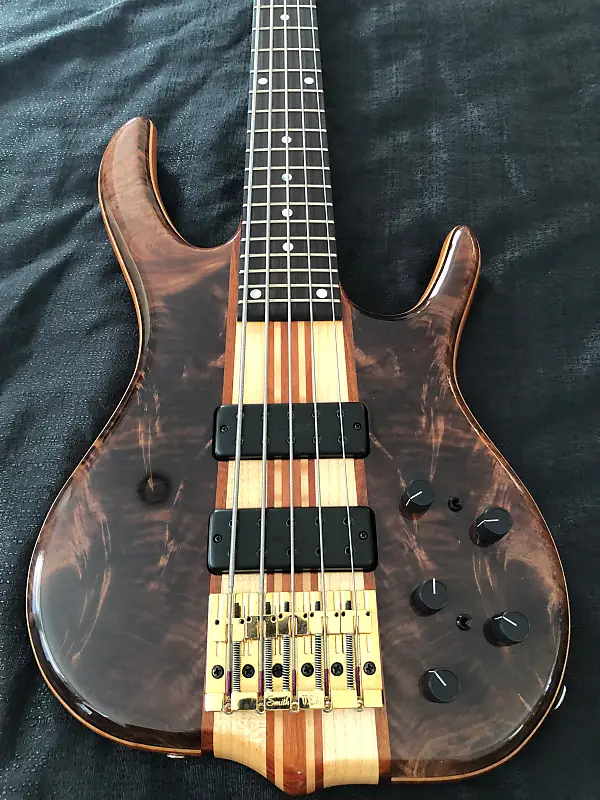 Ken Smith BSR-5 Black Tiger Elite 7 piece Bubinga Neck - BASS