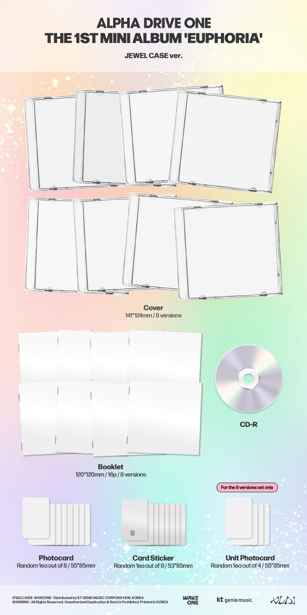 JEWEL CASE] ALPHA DRIVE ONE 1st Mini Album - EUPHORIA (Random Ver