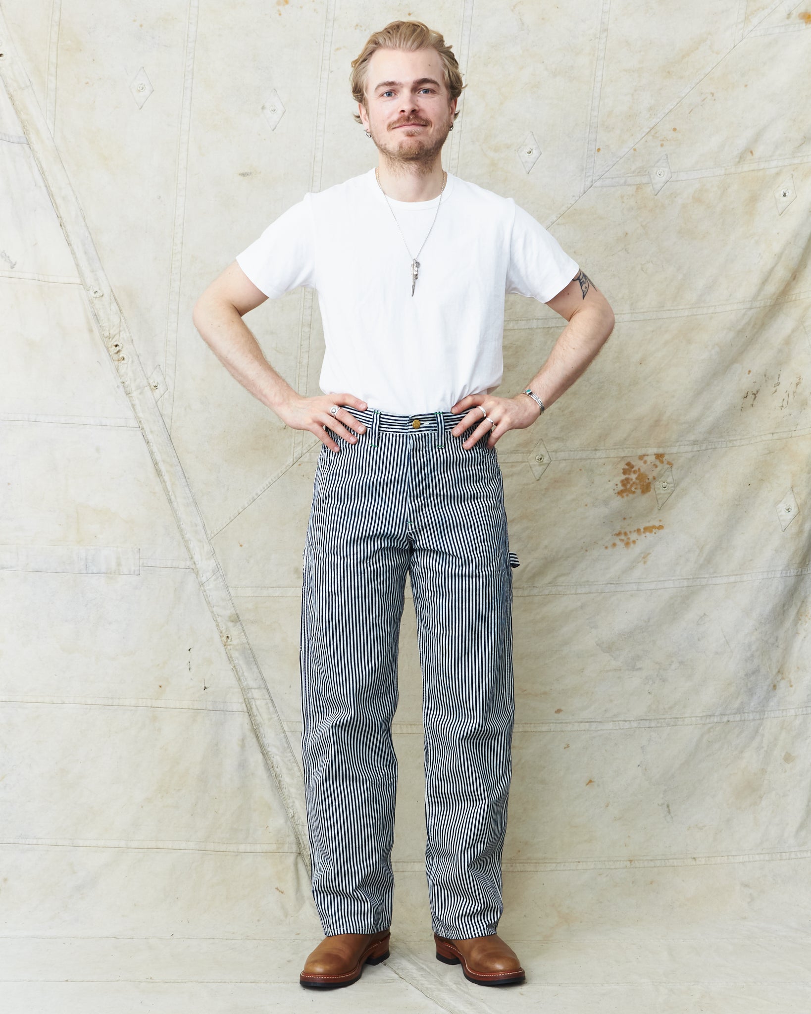 Sugar Cane & Co. 11oz. Hickory Stripe Work Pants SC41823 – Second