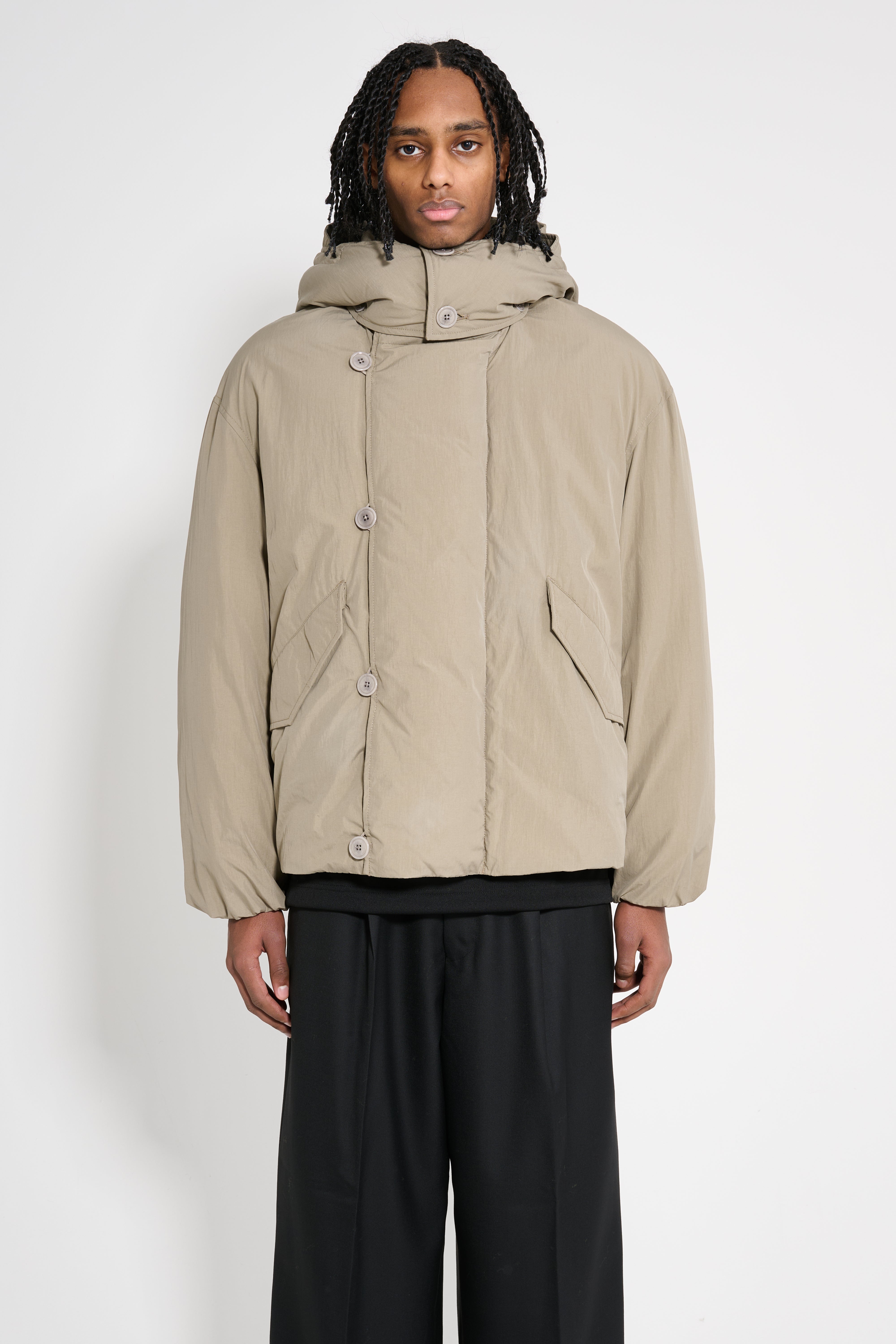 Lemaire Hooded Puffer Blouson Desert Sage – Très Bien