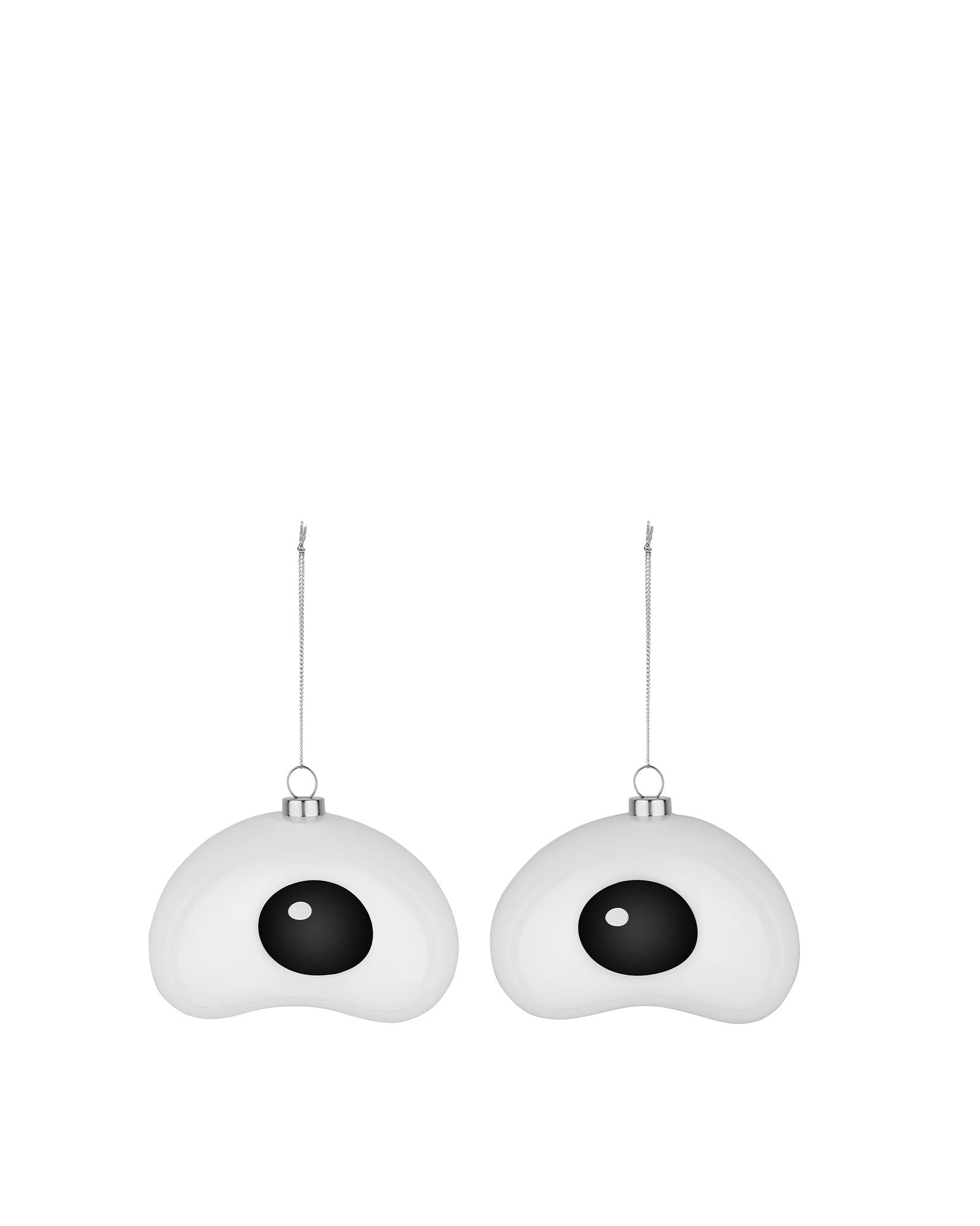 Nick: 2 hand-painted blown glass Christmas baubles | Alessi