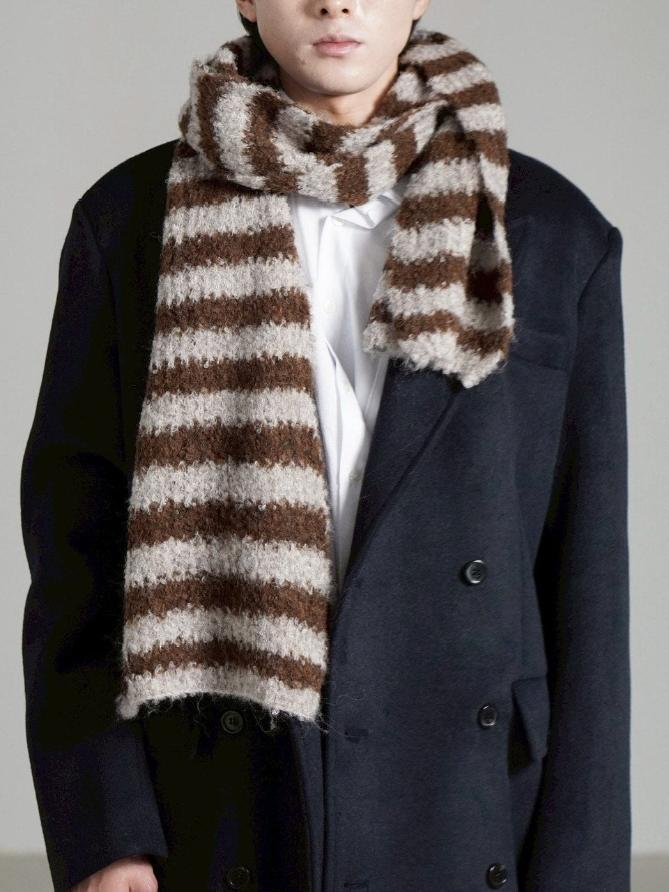 受注制【Chikashitsu +】candy border muffler / 【チカシツプラス
