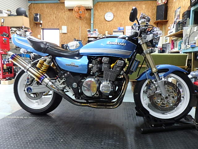 kawasaki ゼファー400 ハンドル、足回り変更（セパハンからアップハン
