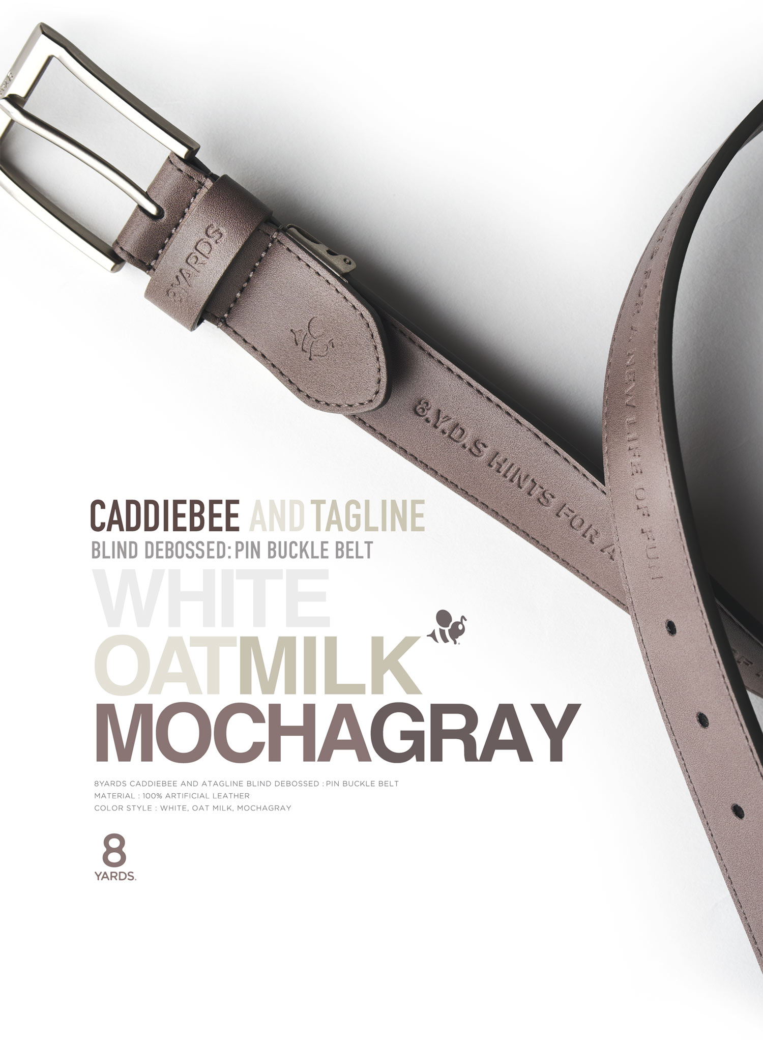 8YARDS | CADDIEBEE & TAGLINE DEBOSSED BELT
