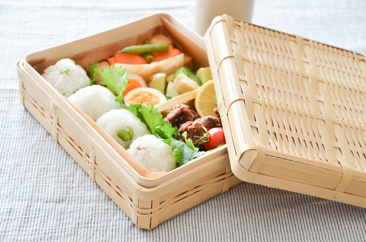 白竹の蓋付き弁当箱 お弁当や小物入れに – 市川籠店 | 1basketry