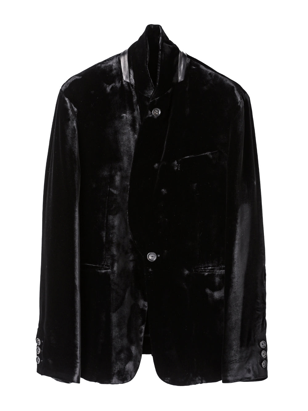 sj.0005AW25-black ショールカラージャケット The Black-and-White