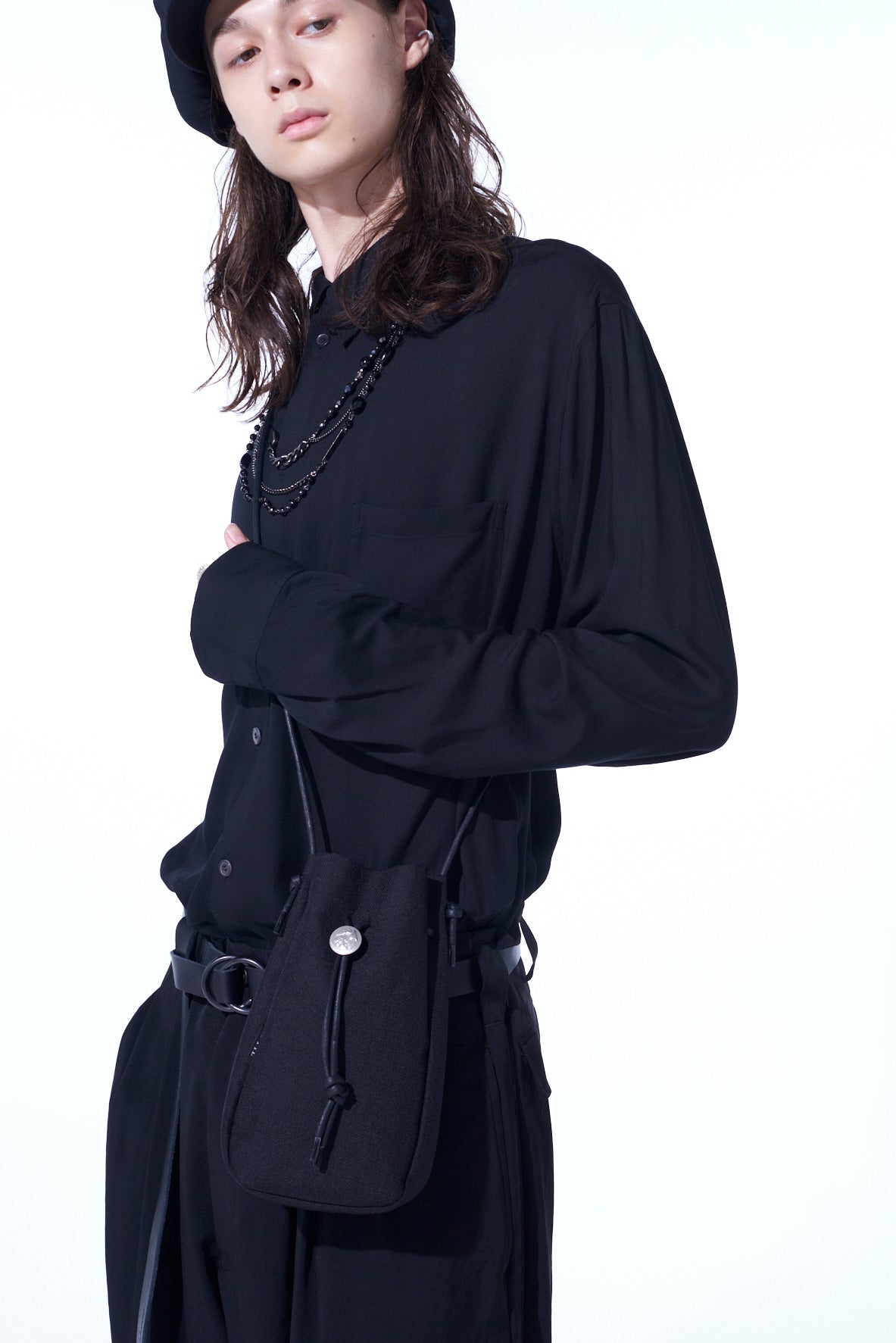 CONCHO DRAWSTRING SHOULDER BAG – THE SHOP YOHJI YAMAMOTO