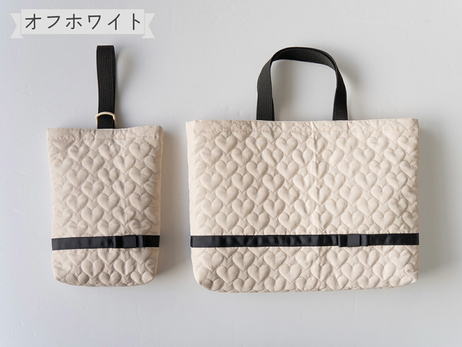 楽天市場】キット 『リボン付き ハートキルトのレッスンバッグ