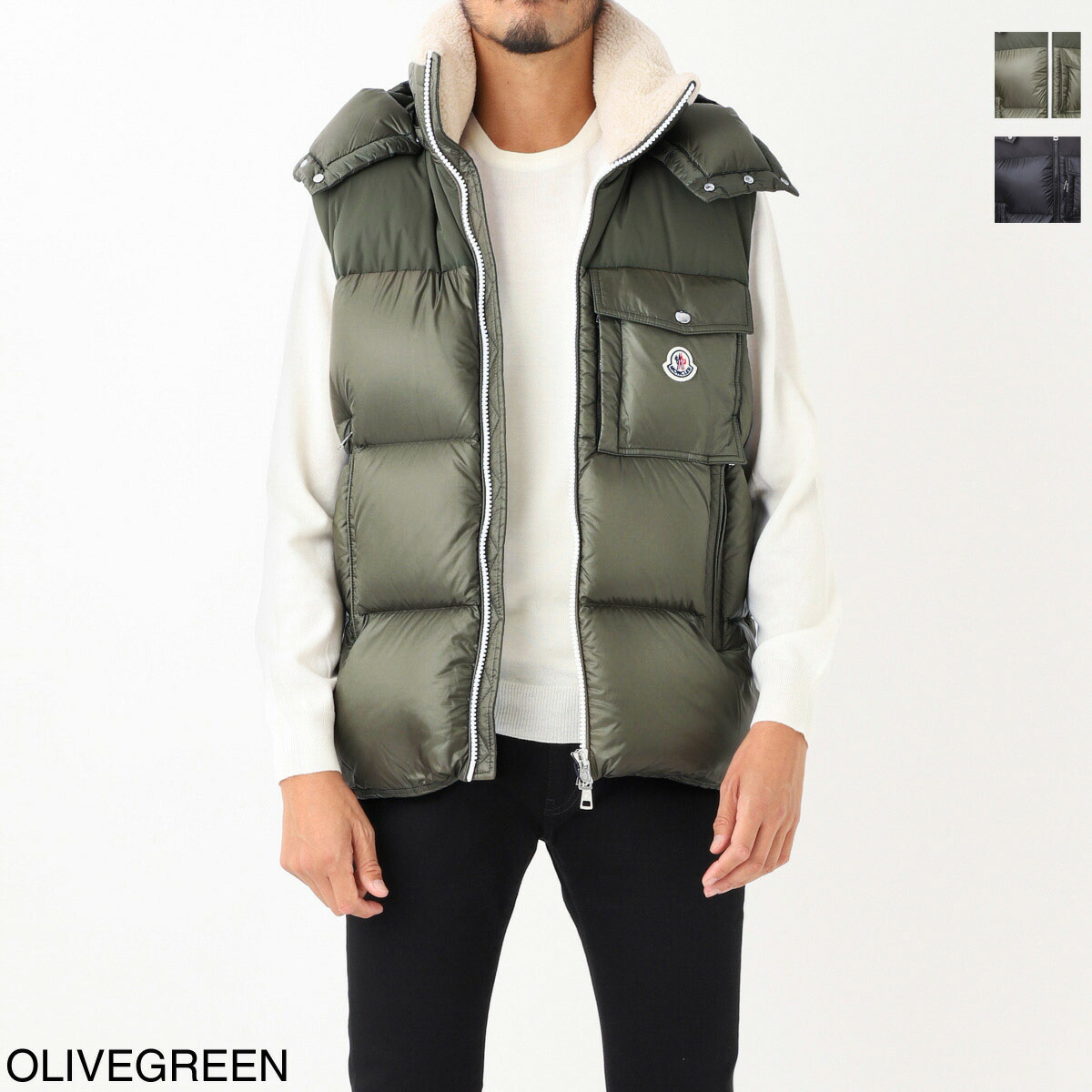 楽天市場】モンクレール MONCLER ダウンベスト メンズ oust 1a00056