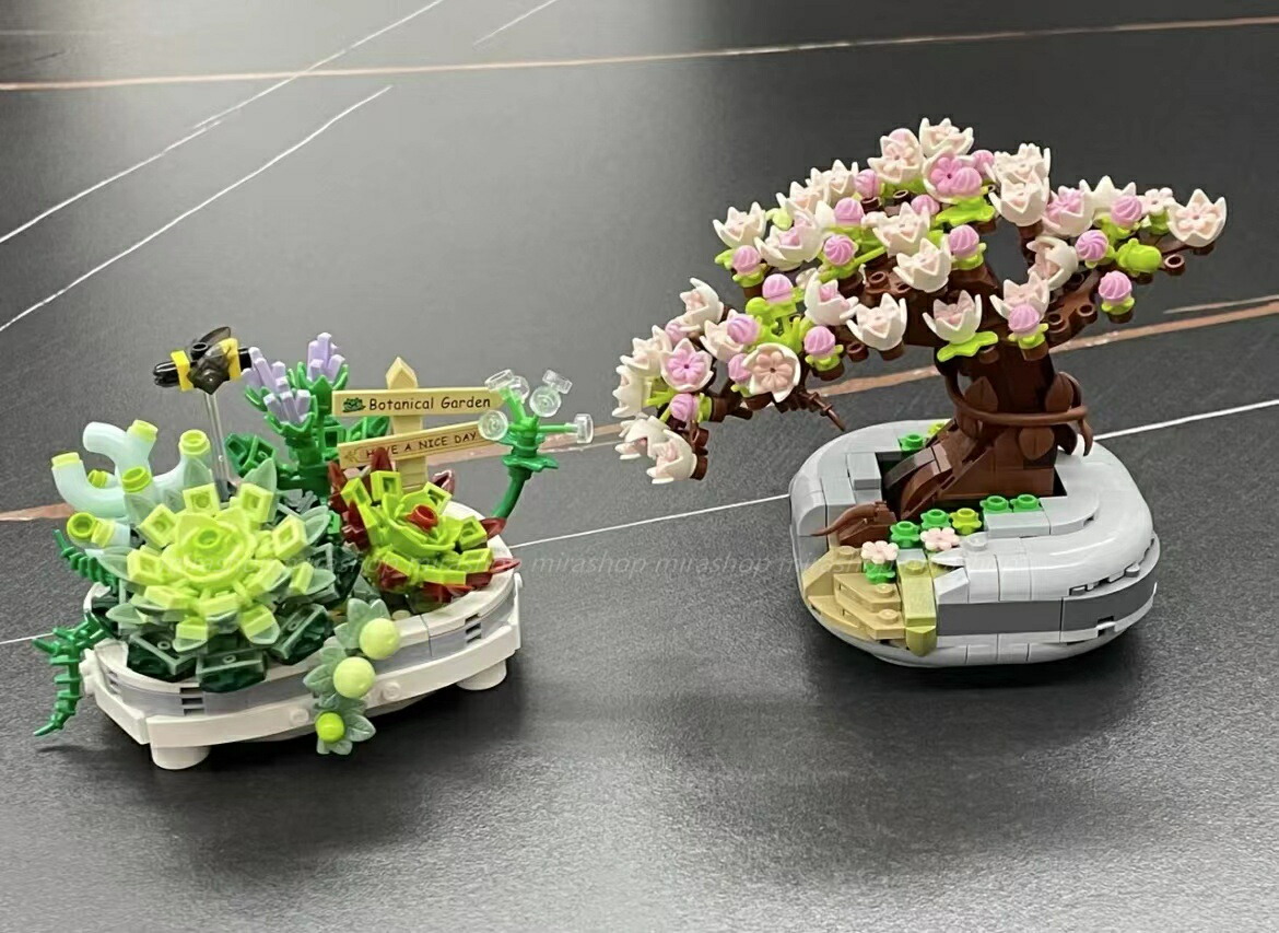 楽天市場】LOZ ブロック桜盆栽 多肉植物モデル花 置物 積木 玩具 子供