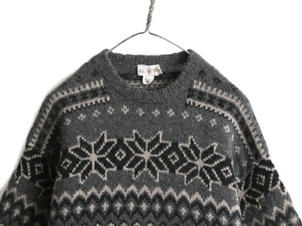 楽天市場】90s オールド □ J CREW ノルディック ウール ニット