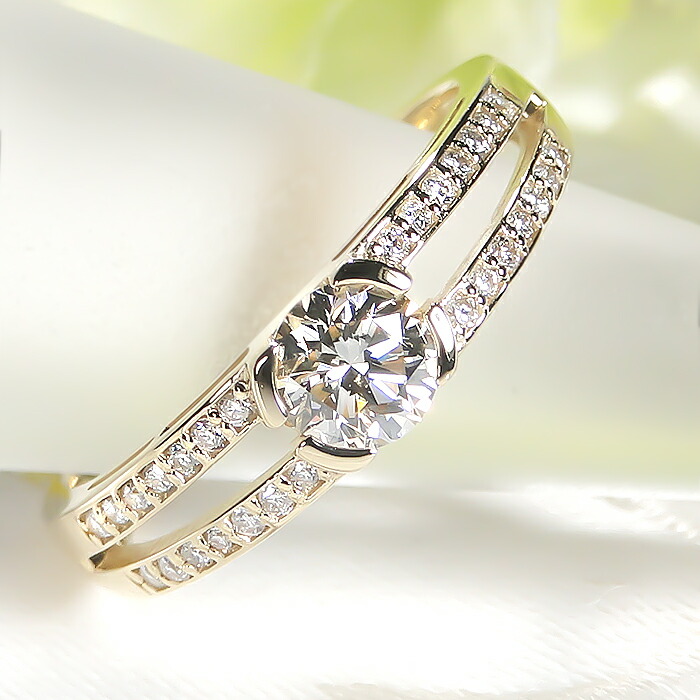 楽天市場】K18YG【0.64ct】ダイヤモンド リング送料無料 代引手数料