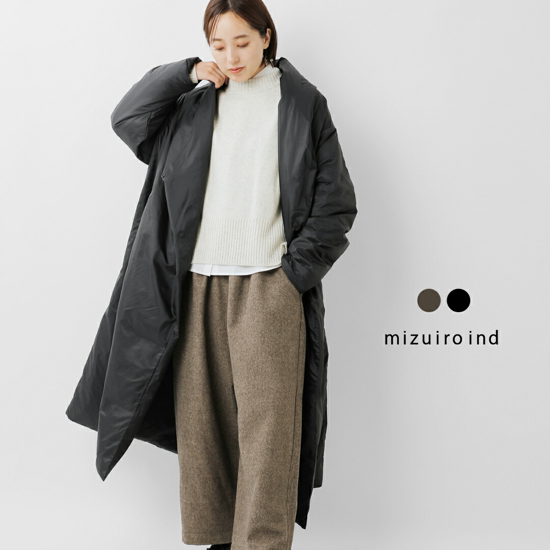 楽天市場】ミズイロインド mizuiro ind ロング ダウン コート ドレープ