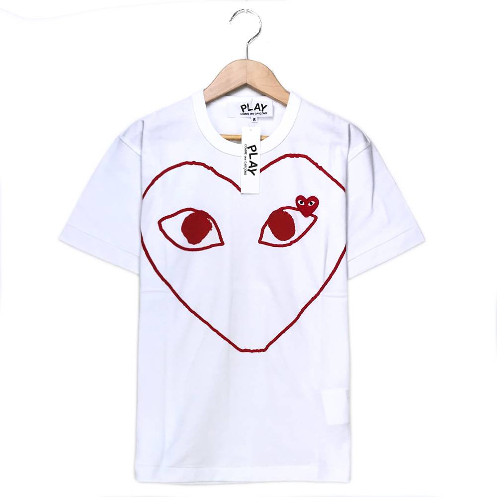 楽天市場】PLAY CdG Tシャツ ホワイト Sサイズ コムデギャルソン