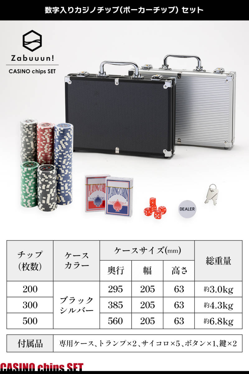 楽天市場】カジノチップ ブラック シルバー 【ケース トランプ 鍵
