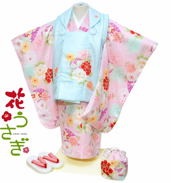 七五三 子供用着物フルセット 3歳 女の子 ふわふわファー襟付き 花柄 花うさぎ 楽天市場】七五三 着物 7歳 女の子 着物フルセット 花うさぎ ブランド