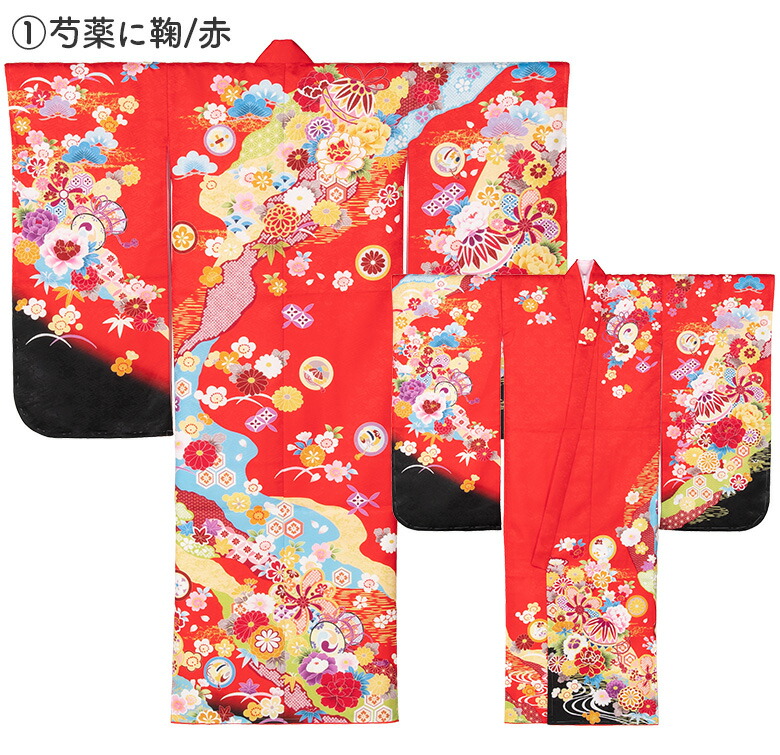 楽天市場】七五三 女の子 着物 四つ身 祝い着 単品 7歳 絵羽柄 襦袢