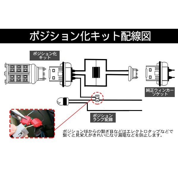 楽天市場】プリウス50 ウインカーポジションキット T20 LED ハイフラ