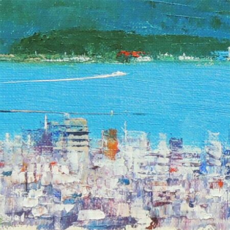楽天市場】絵画 油絵 桜島 （小林幸三） WF3号 送料無料 【海・山