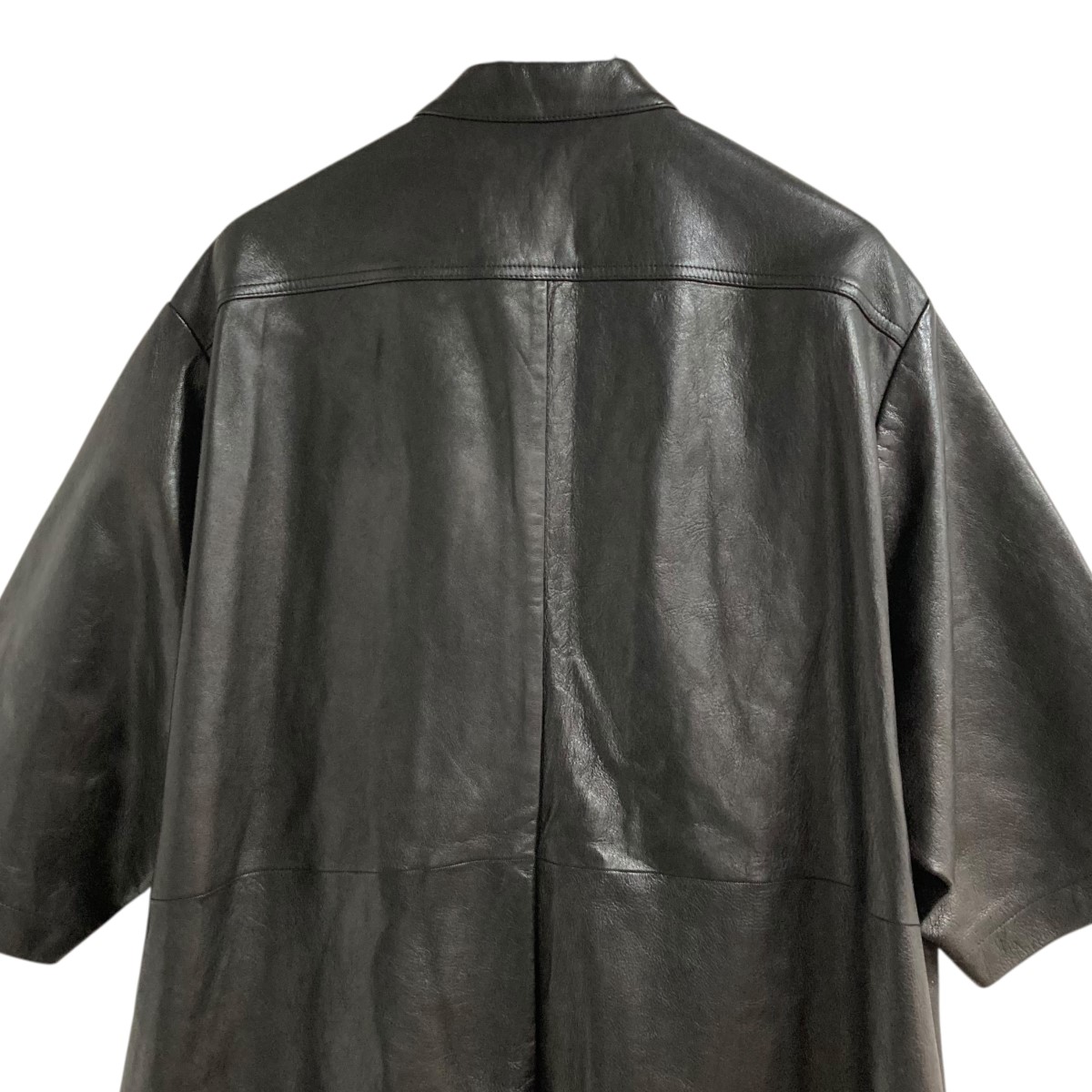 楽天市場】【中古】RICK OWENSレザーシャツジャケット ブラック サイズ