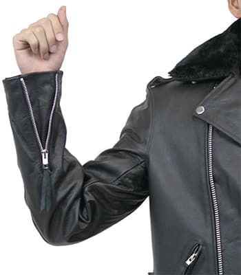 楽天市場】XS〜7L 襟ボア付き ダブルライダース 革ジャン レザー