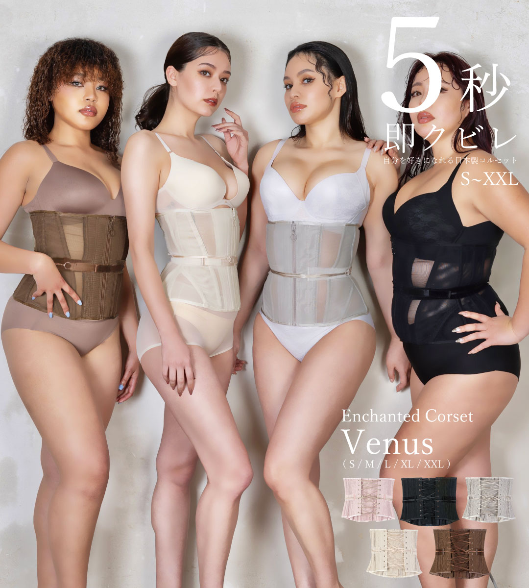 元鈴木さん コルセットVenus（ヴィーナス）ベージュ Mサイズ Venus