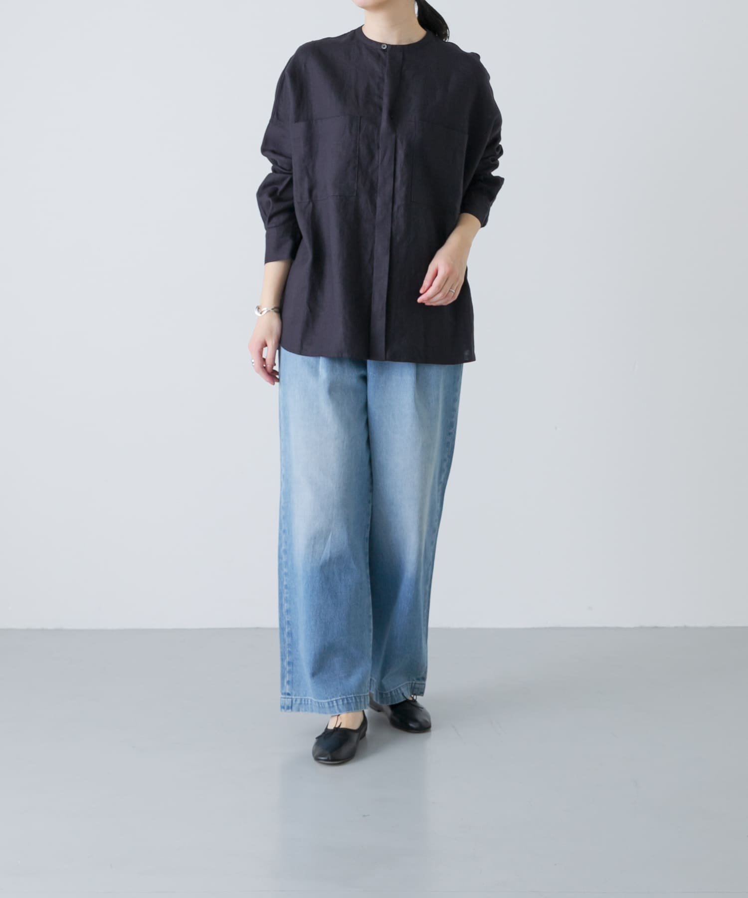 かぐれ｜リネンダブルポケットワイドシャツ | Rakuten Fashion(楽天