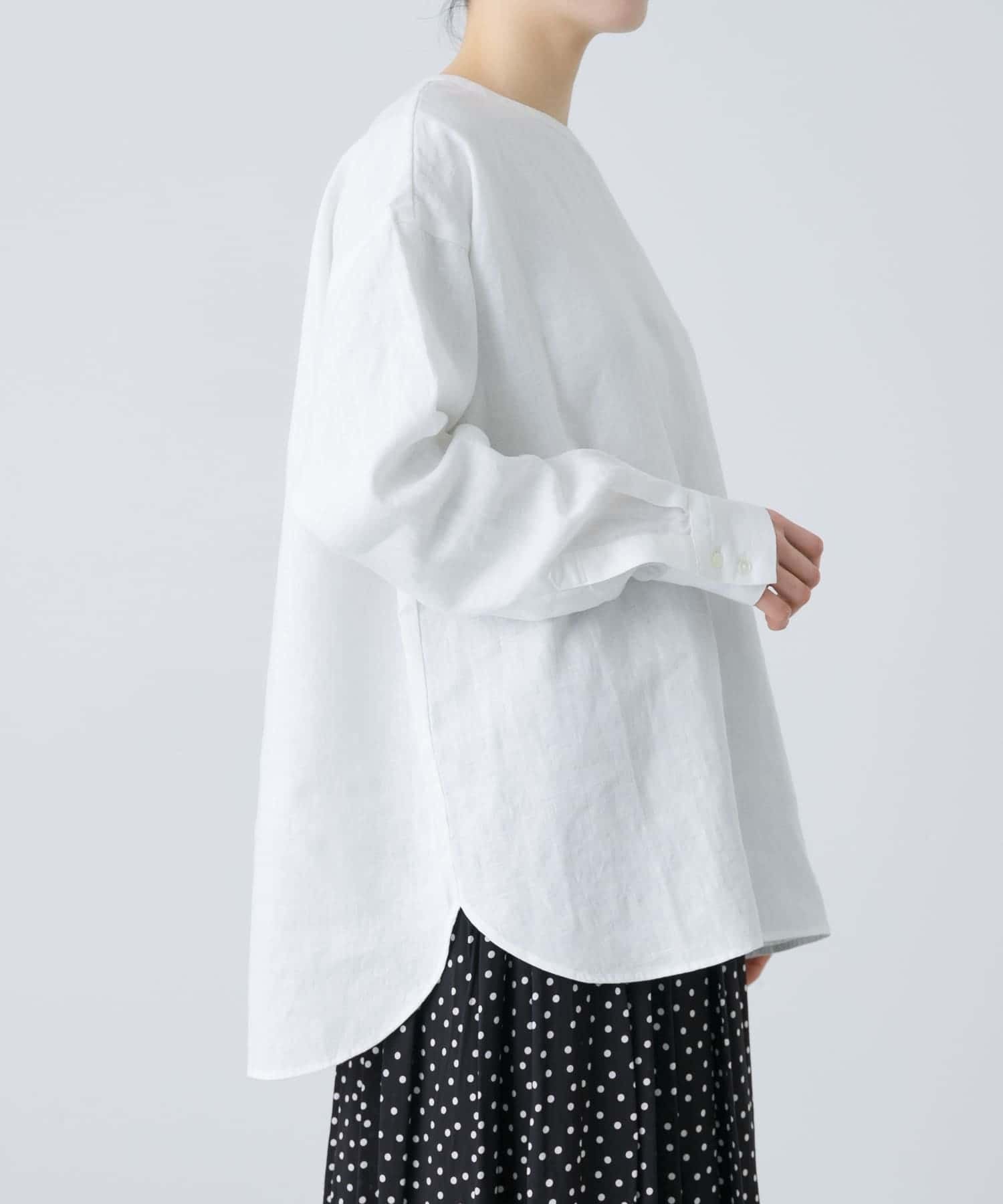 かぐれ｜リネンクルーネックプルオーバー | Rakuten Fashion(楽天