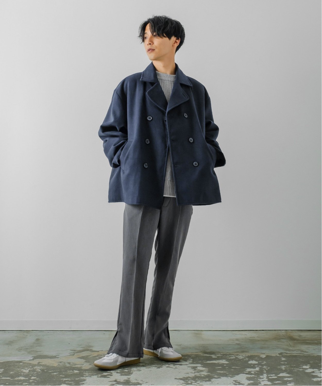 improves｜オーバーサイズ メルトン ピーコート | Rakuten Fashion