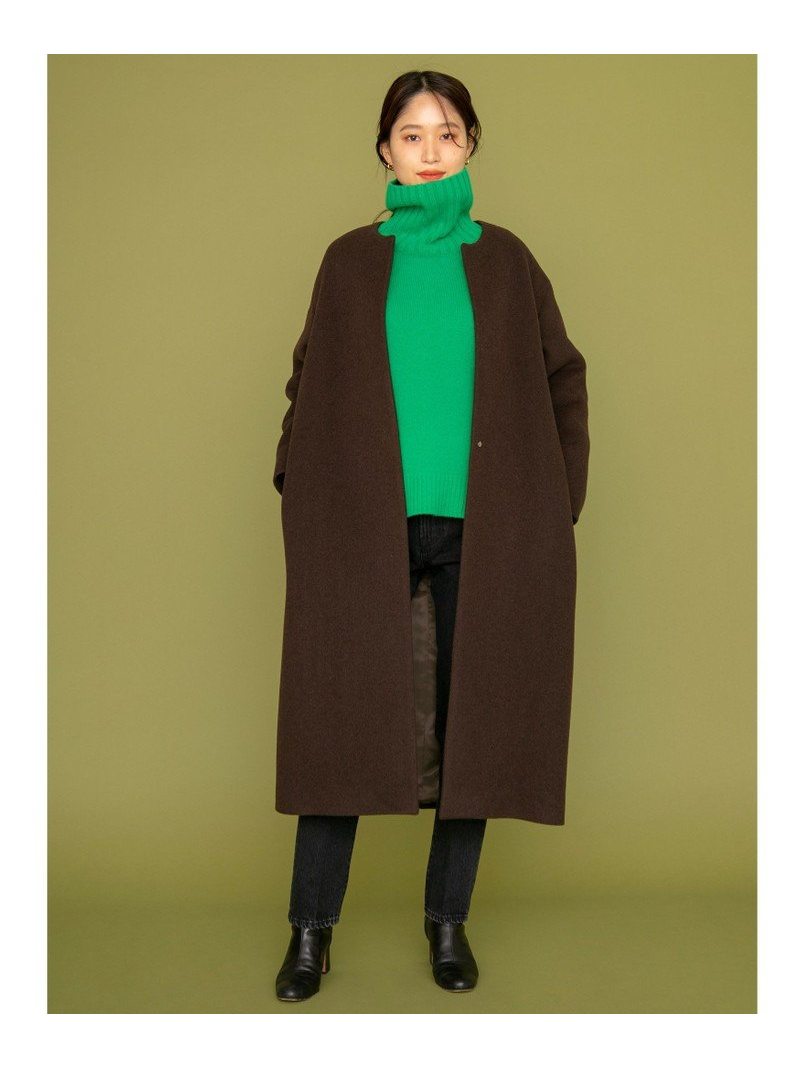 楽天市場】【SALE／50%OFF】BY MANTECOノーカラーベルトロングコート