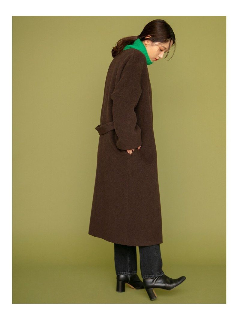 楽天市場】【SALE／50%OFF】BY MANTECOノーカラーベルトロングコート