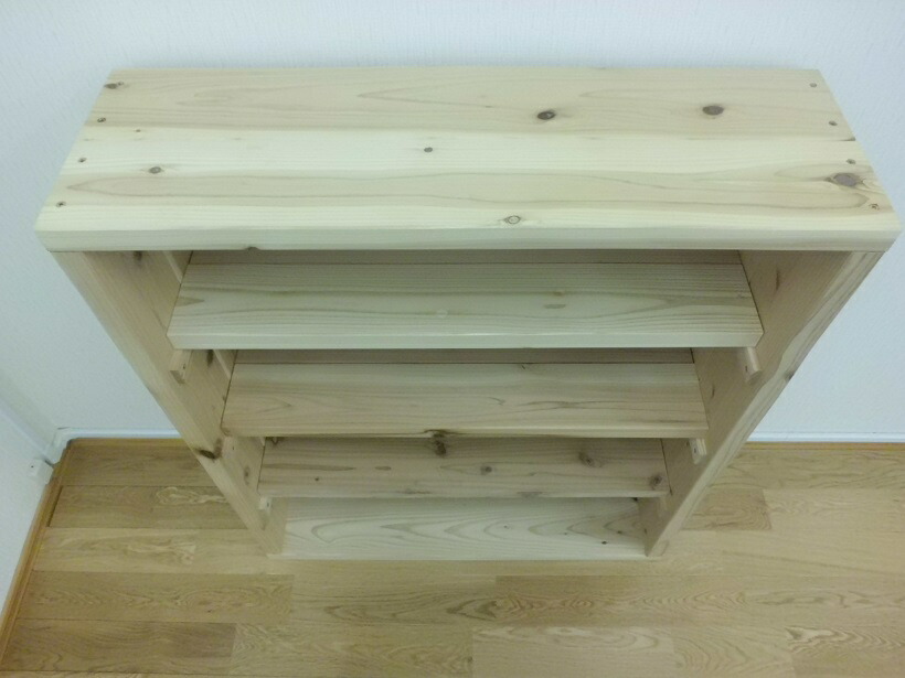 楽天市場】【 無垢杉板 本棚 】国産杉 幅750×奥行240×高さ920ミリ 背板