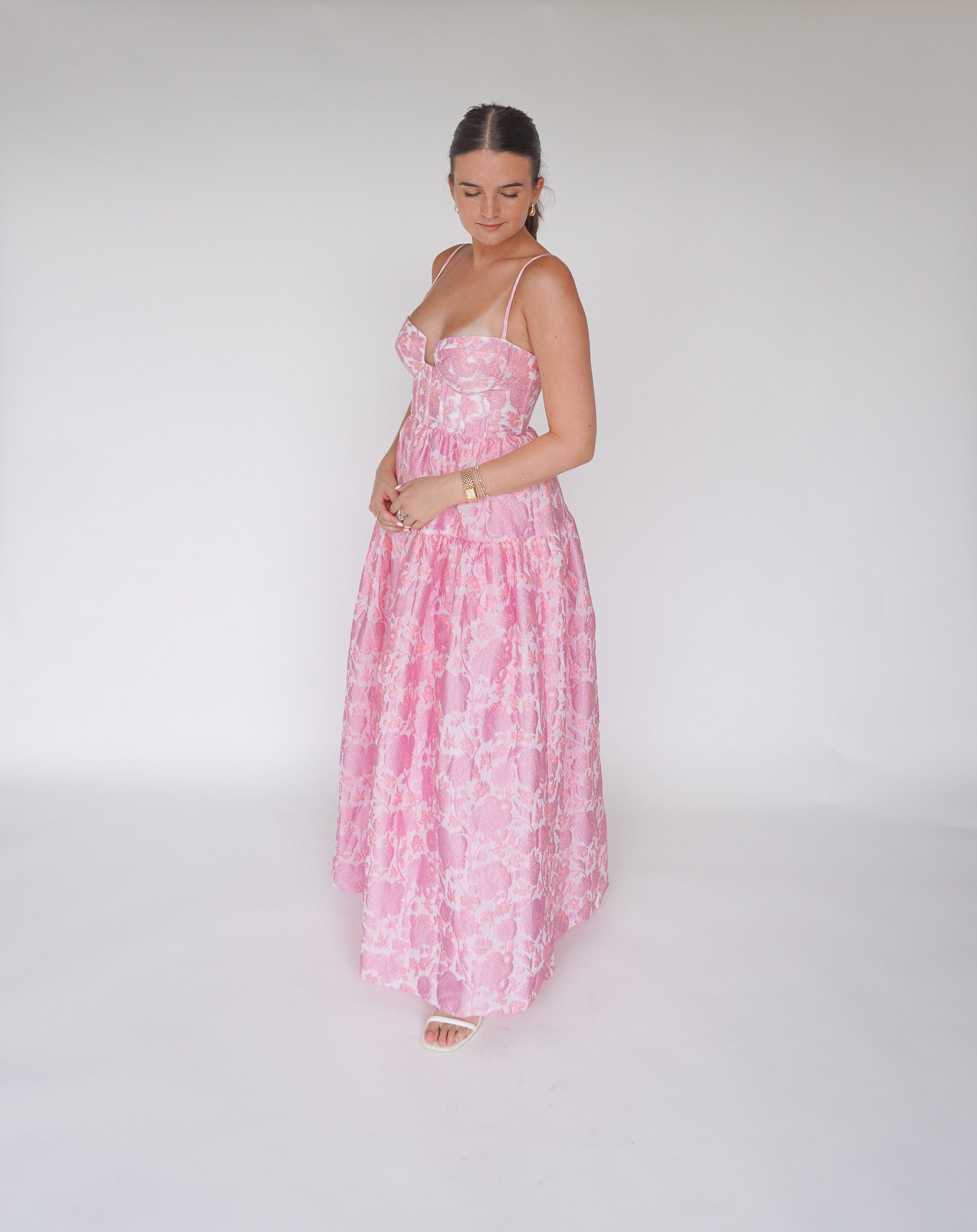 Maison Armory Windsor Maxi in Sugared Pink Jacquard – TrenLend