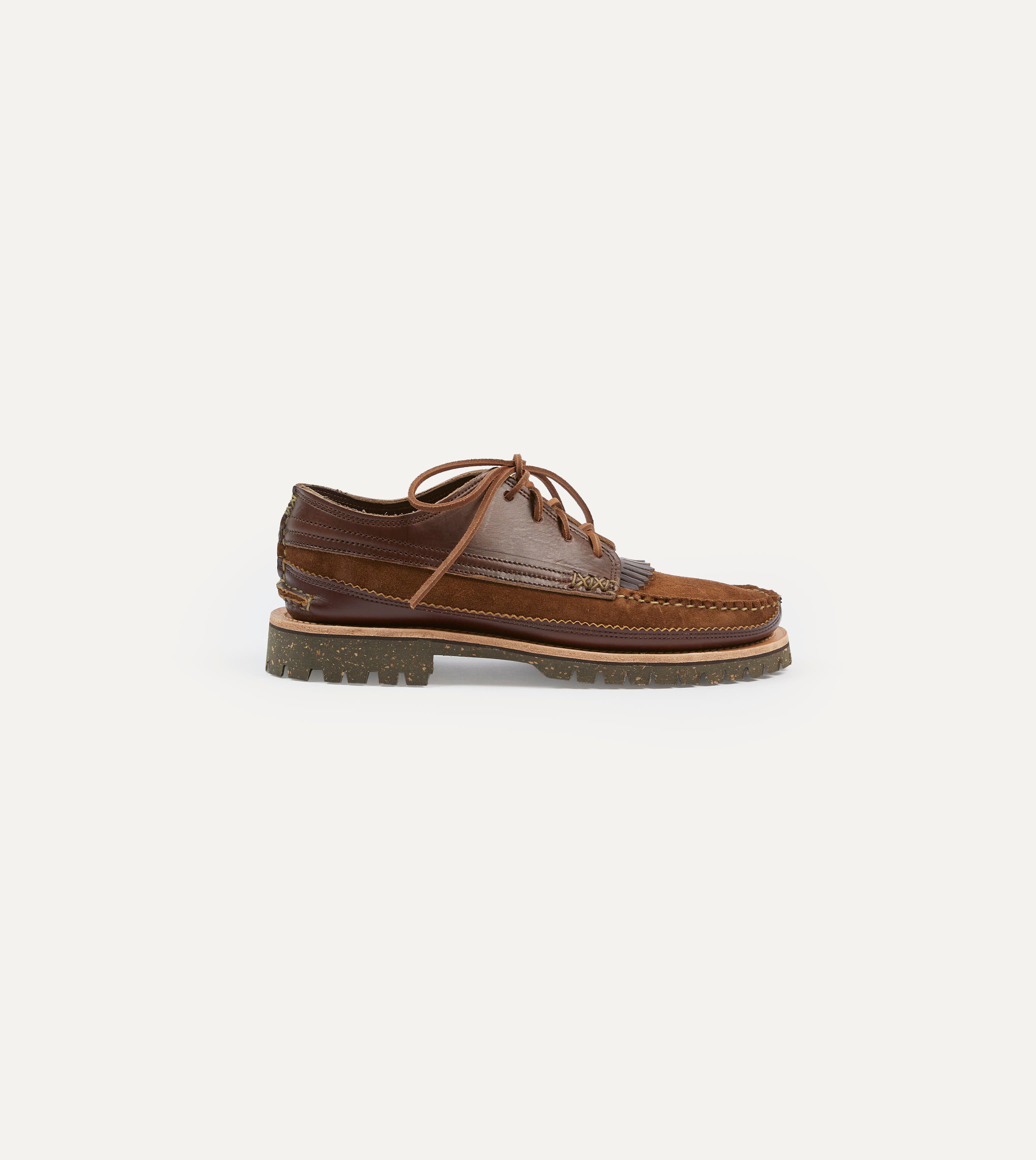 Yuketen Brown Leather Maine Guide Ox Shoe – Drakes US