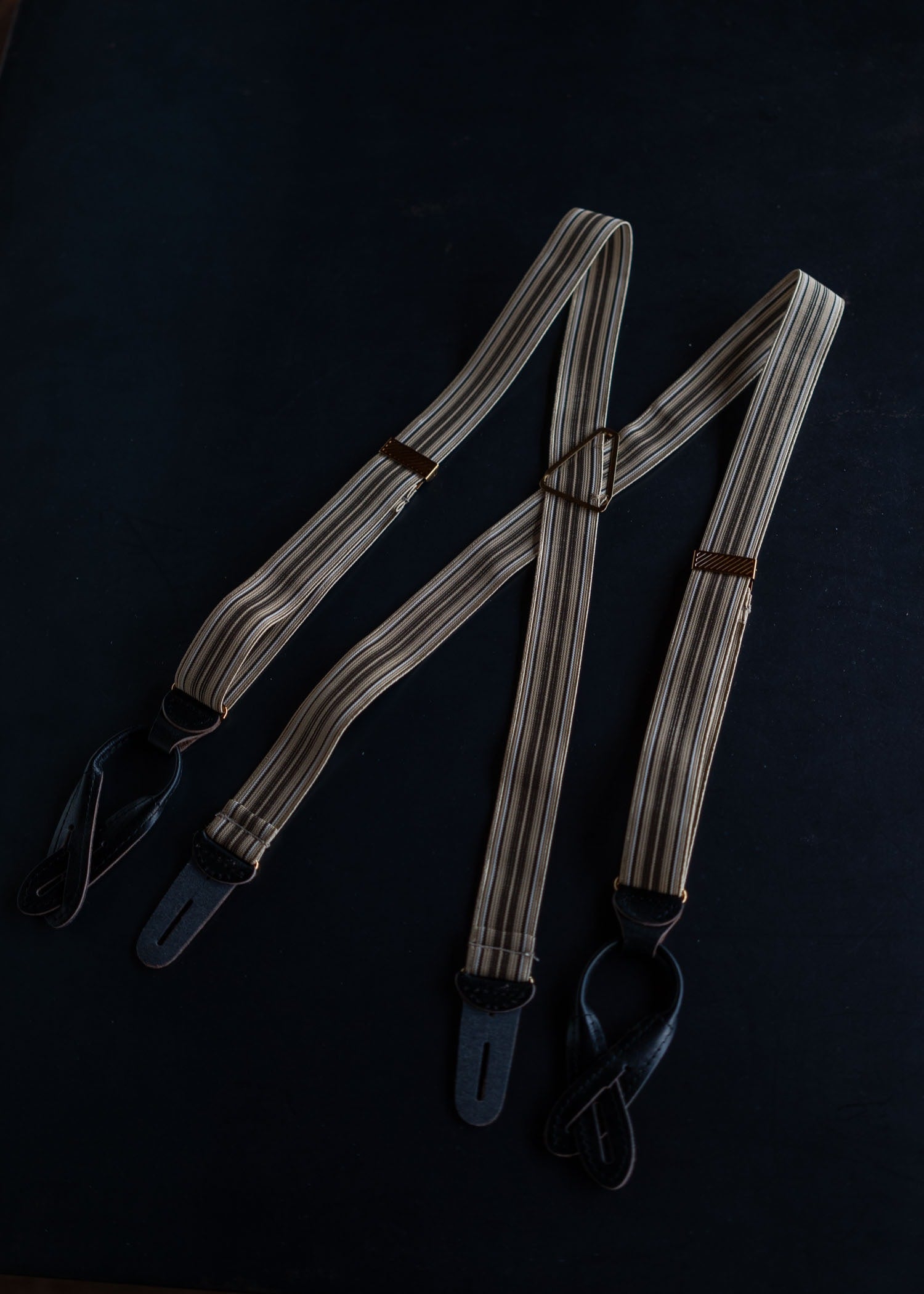 Taiga Takahashi Lot.005 Suspender MULTI STRIPE BEIGE – VISION OF