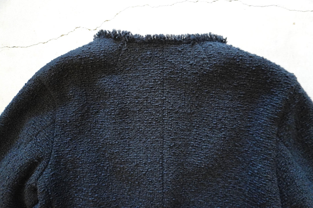 美品▲定価6.4万円▲yleveイレーヴ //ツイードジャケット 黒 40%OFF】YLEVE イレーヴ ウール トリコチン ジャケット “2/72 WOOL