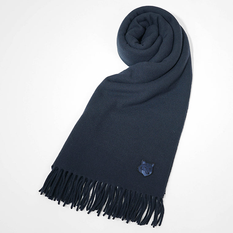 メゾンキツネ MAISON KITSUNE メンズ レディース マフラー ネイビー