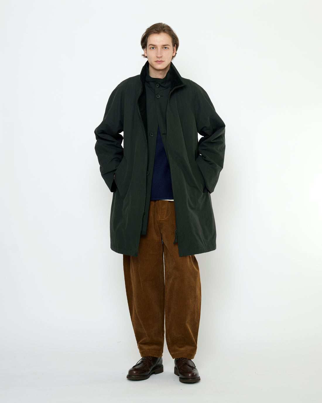 Double Collar Overcoat - FW25 - Black – 7115 by Szeki