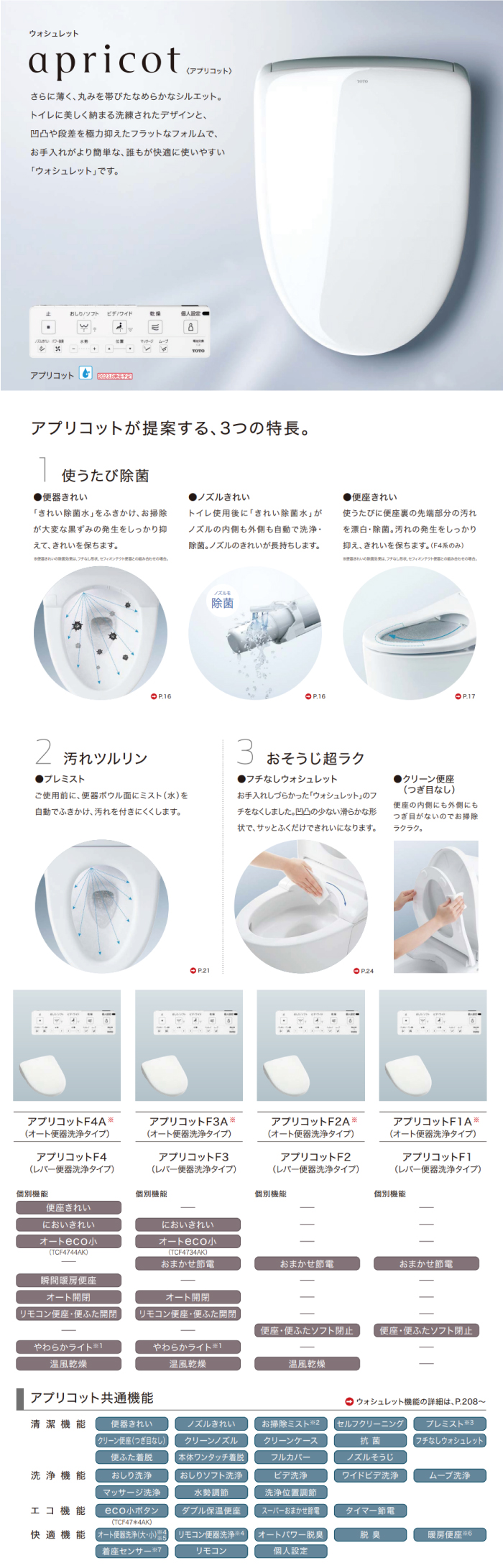 ウォシュレット アプリコット F3A TOTO [TCF4734AM] オート便器洗浄