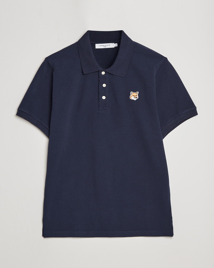 Maison Kitsuné Fox Head Polo Navy at CareOfCarl.com