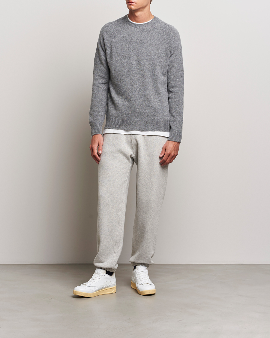 Jil Sander Seamless Crew Neck Sweater Grey Melange at CareOfCarl.com