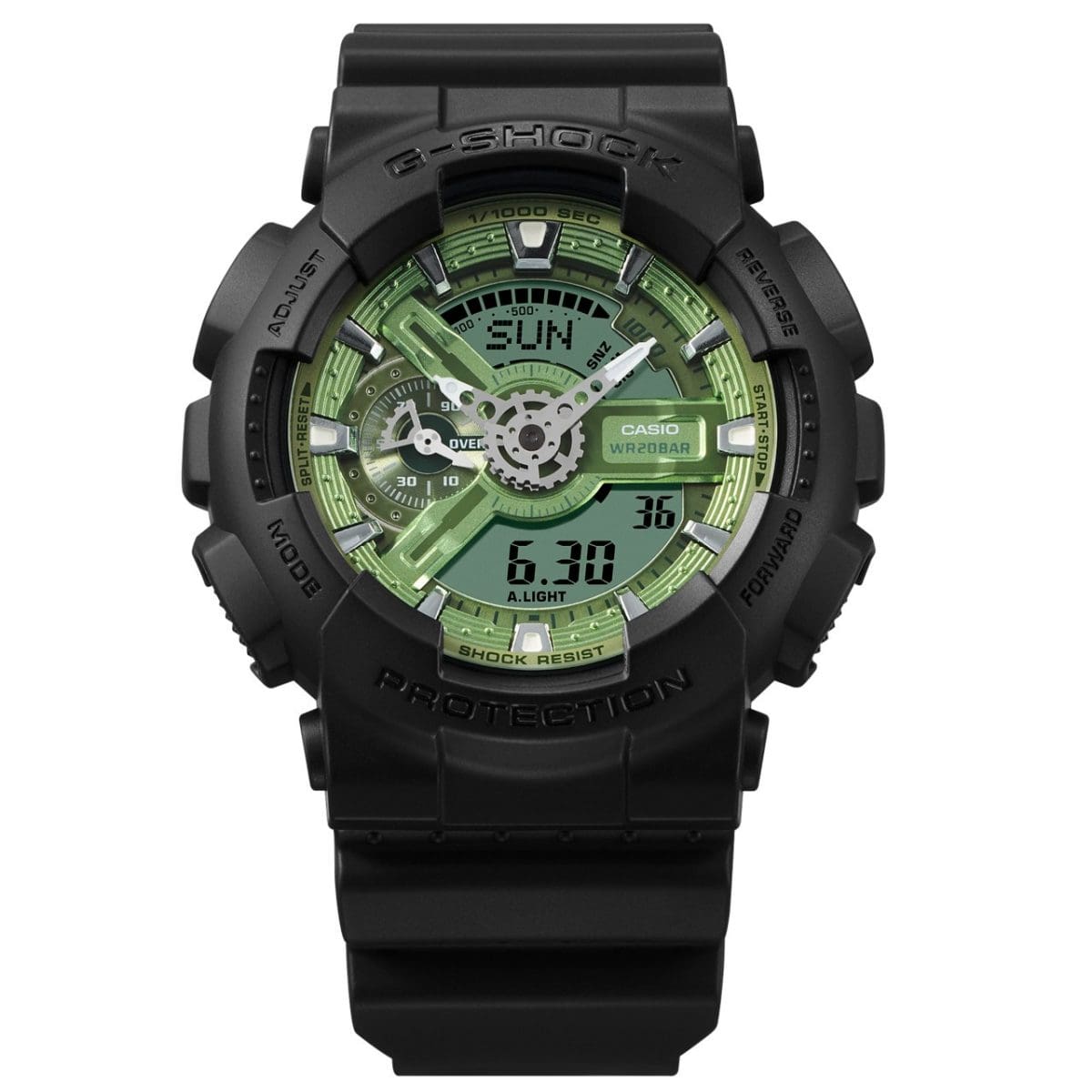 GA110CD-1A3 | Big G-SHOCK Watch | Black with Sage Green Face