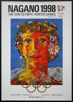 Nagano The XVIII Olympic Winter Games | Original Vintage Poster