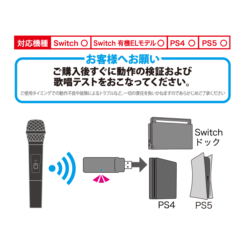 Switch／PS4用 ワイヤレスマイク | Switch用 周辺機器アクセサリー