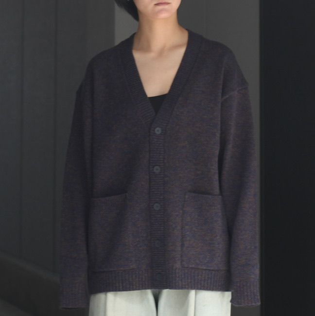 ATON - 【残り一点】Wool Mouline Oversized Cardigan | ACRMTSM