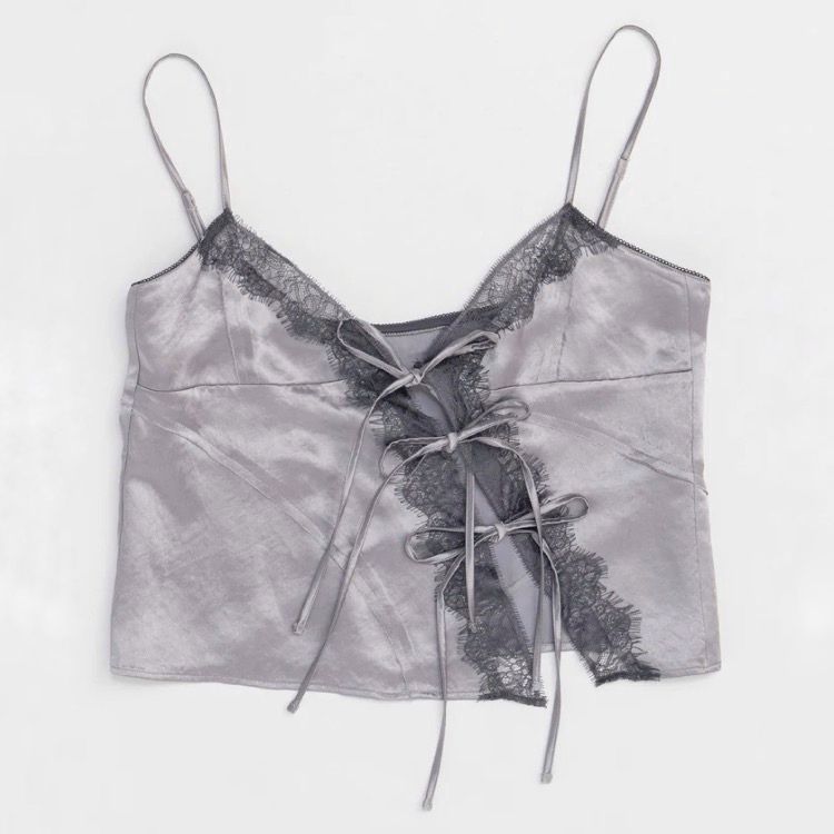 MAISON SPECIAL - 【残り一点】Lace Docking Satin Camisole | ACRMTSM