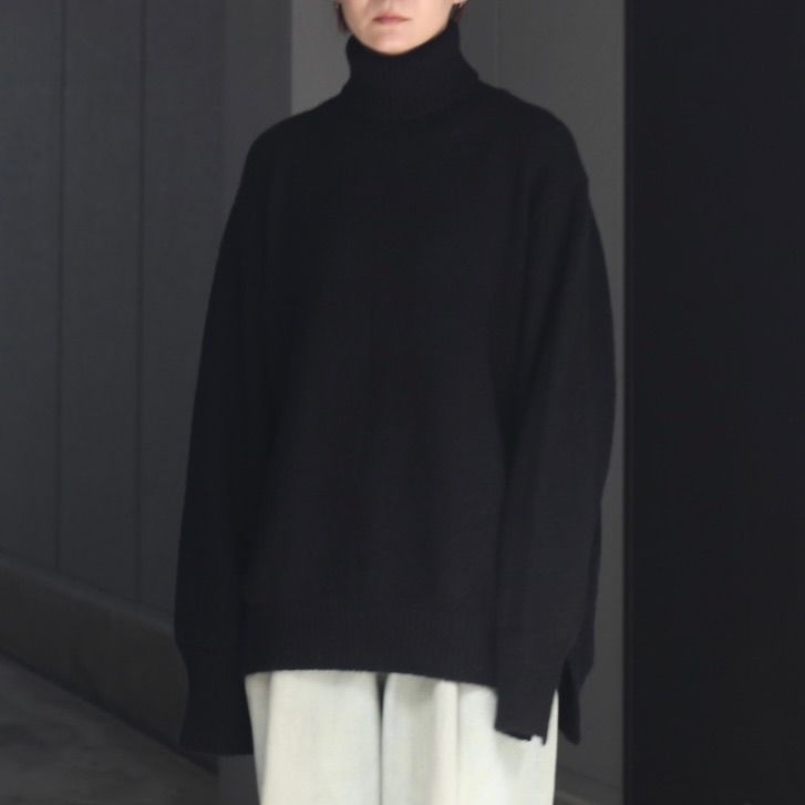 ssstein - 【残り一点】Cashmere/Sable Tweed Knit Turtle Neck LS