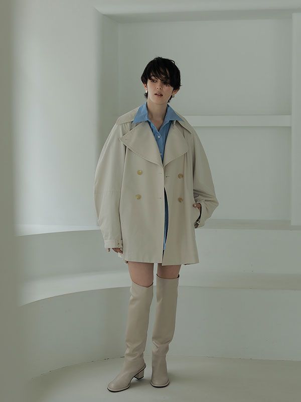 ETRE TOKYO - コーティングショートトレンチコート - IVORY | ADDICT